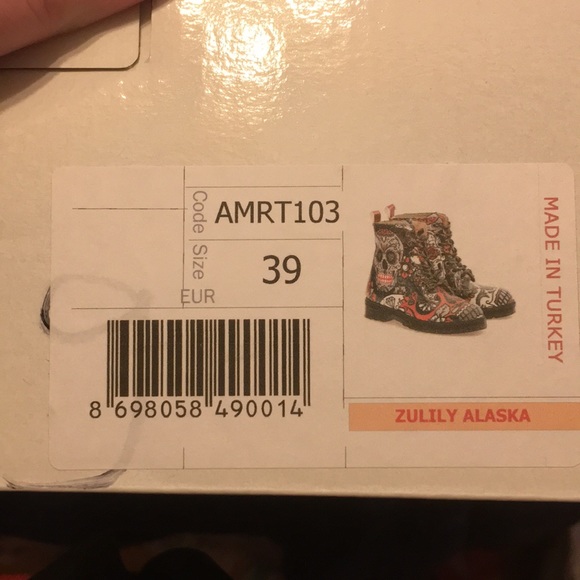 Sugar skull combat boots - Picture 4 of 4